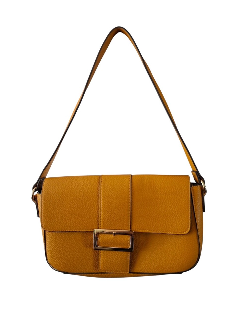 Nanette Lepore Mustard Yellow Shoulder Bag with Buckle
